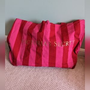 Victoria's Secret classic strips large tote bag